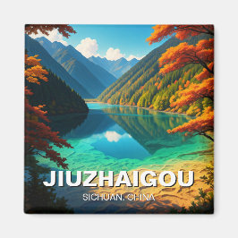 Jiuzhaigou Valley National Park Sichuan China Magnet