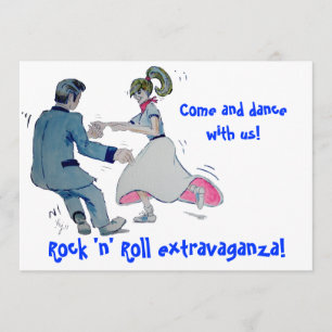 Jive roligt! svänga danssten - och - rulle inbjudningar