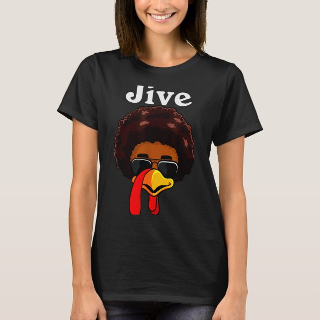 Jive Thanksgiving Turkey Day Funny Family Costume  T Shirt (Framsida)