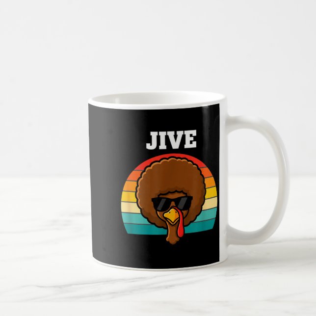 Jive Turkey Afro Retro 70s Thanksgiving Turkey Day Kaffemugg (Höger)