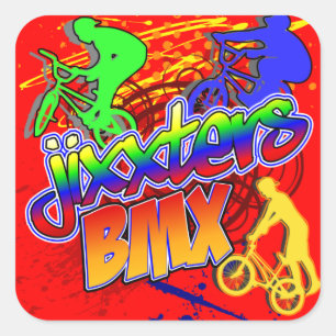 Jixxter BMX Fyrkantigt Klistermärke