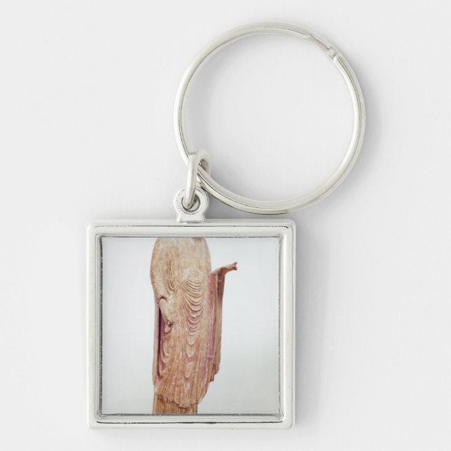 Jizo Heian period Fyrkantig Silverfärgad Nyckelring (Framsidan)