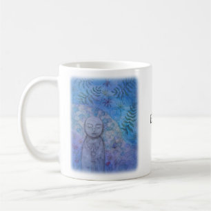 Jizo Medlingskonst Blå och Lila Anpassat Namn Kaffemugg