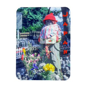 Jizo munk staty med hatt och hatt - Japan Magnet