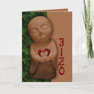 Jizō som har ett hjärta CC0797 Sympati Kort