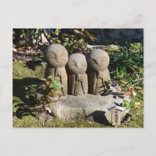 Jizo-statyer: Hase-templet, Japan Vykort