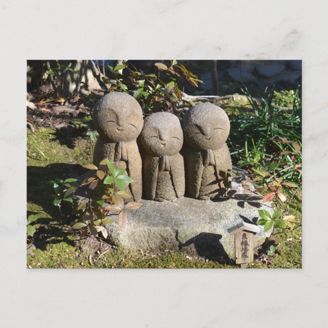 Jizo-statyer: Hase-templet, Japan Vykort (Framsida)