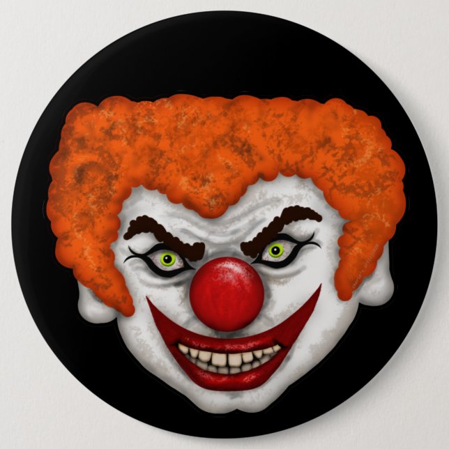 JJ Creepy Ansikte Clown | Cheries artikel c.2020 Knapp (Framsida)