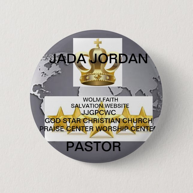 JJGPCWC GOD STAR CHRISTIAN CHURCH BADGE ERASER KNAPP (Framsida)