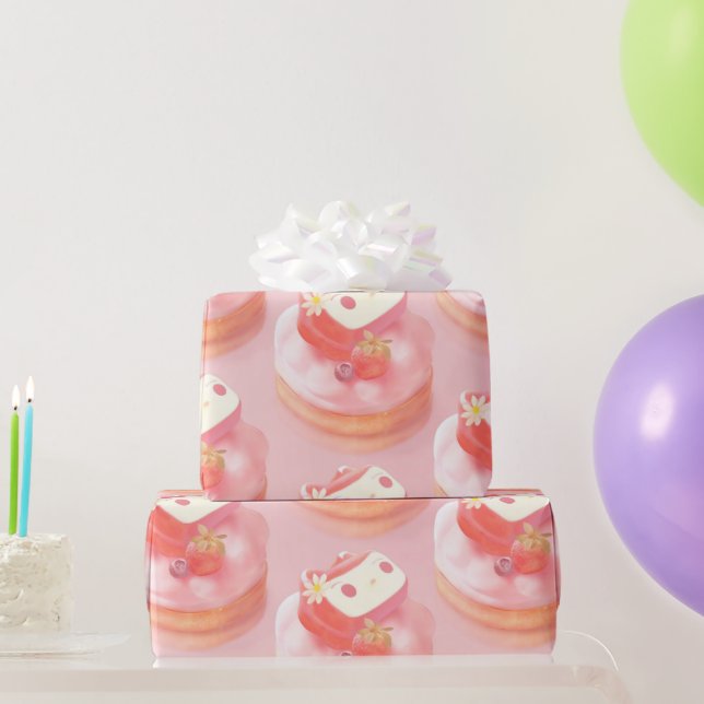 Jjordgubbsmönster Presentpapper (Festgåvor)