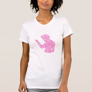 JJs silhouette-husbonde i pastellrosa T Shirt