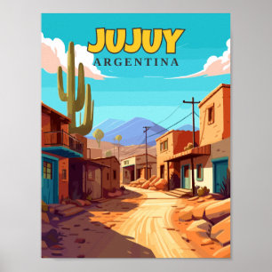 Jjuy Argentina vintage resor illustration Poster