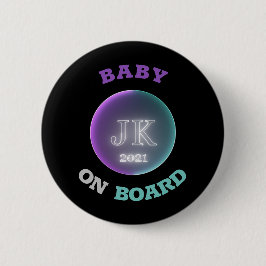 JK 2021 Badge Baby ombord Bigger Brev Knapp