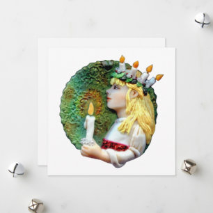 JL Biel, St. Lucia Day Round 2013-Helgdag Card Julkort