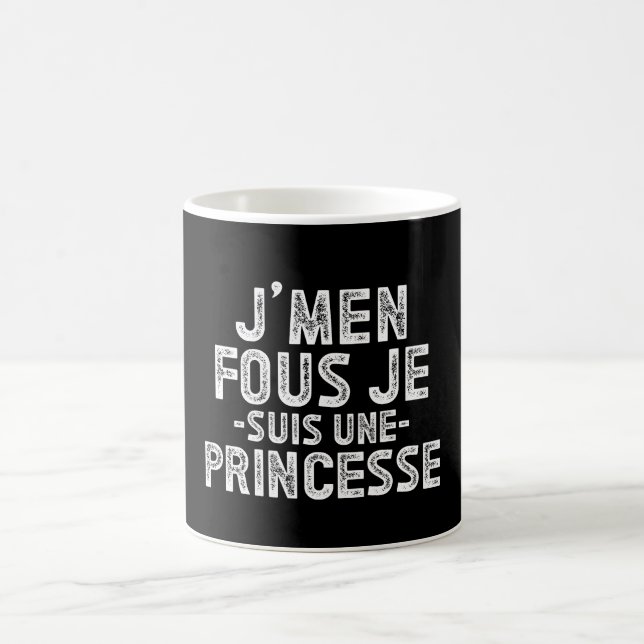J'men Fous Je Suis Une Princesse Kaffemugg (Center)