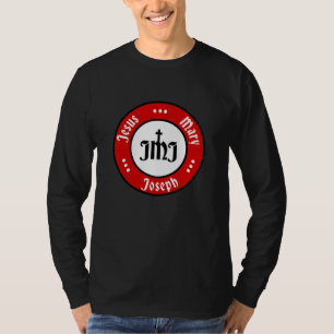 JMJ: Jesus, Mary, Joseph Logotyp (röd) T Shirt
