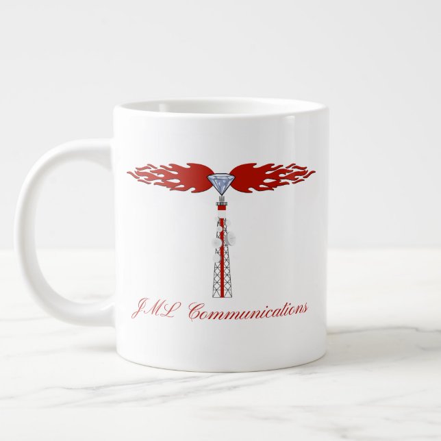 JML Communications Torn Logotyp Jumbo Mugg (Vänster)