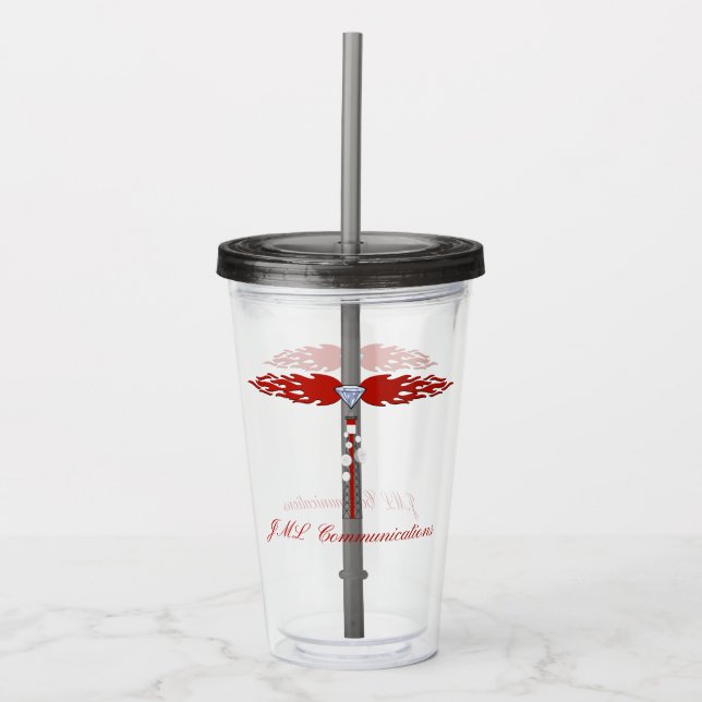 JML Communications Torn Logotyp Take Away Mugg (Framsida)