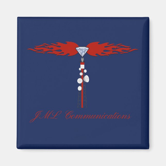 JML Communications Tower Logotyp Magnet (Framsidan)