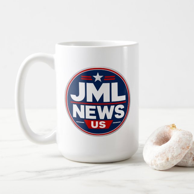 JML News US-logotyp Kaffemugg (Med munk)