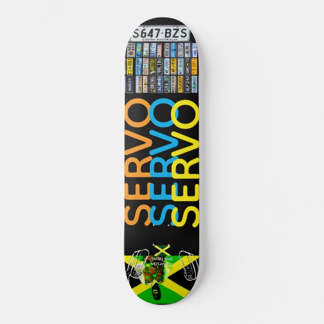 JMT AUSTRALIEN. SERVO. JMT PRO MINI SKATEBOARD BRÄDA 18,5 CM (Framsida)