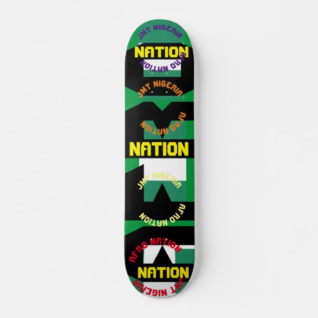 JMT NIGERIA AFRO NATION 7 3/4’ Skateboard Deck (Framsida)