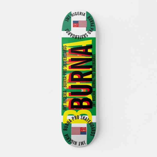 JMT NIGERIA BURNA 7 3/4-tums Skateboard Deck (Framsida)