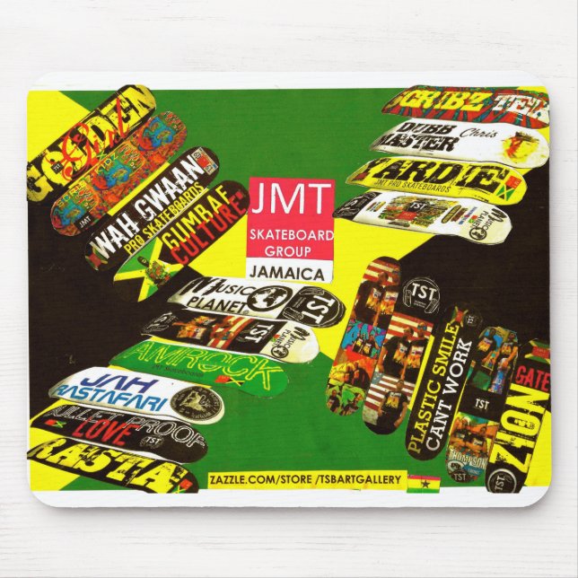 JMT SKATEBOARD JAMAICA Mousepad Musmatta (Framsidan)