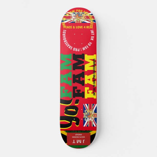 JMT UK FAM 8 1/4-tums Skateboard Deck (Framsida)