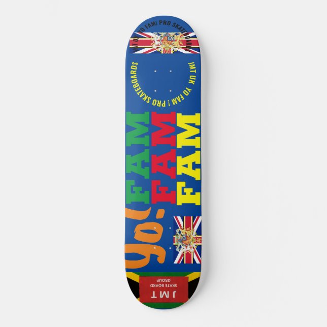 JMT UK YO FAM 0,8 1/4-tums Skateboard Deck (Framsida)