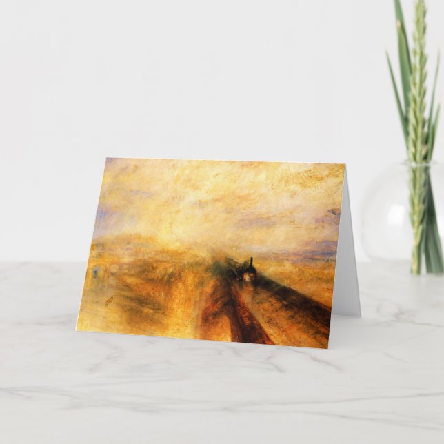 JMW Turner Rain Steam and Speed Greeting Card Kort (Framsida)