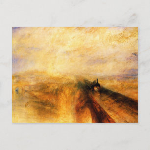 JMW Turner Rain Steam och Speed Postcard Vykort