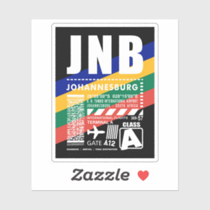 JNB Johannesburgs flygplats Klistermärken