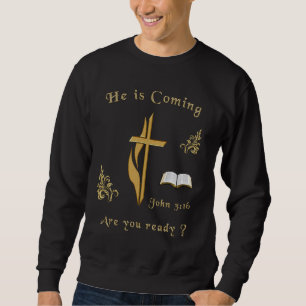 JO 3:16 Jesus kommer Lång Ärmad Tröja