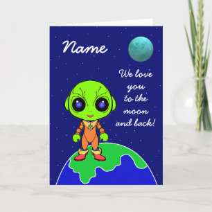 Jo Bilder Cute Alien Birthday Card Meddelande