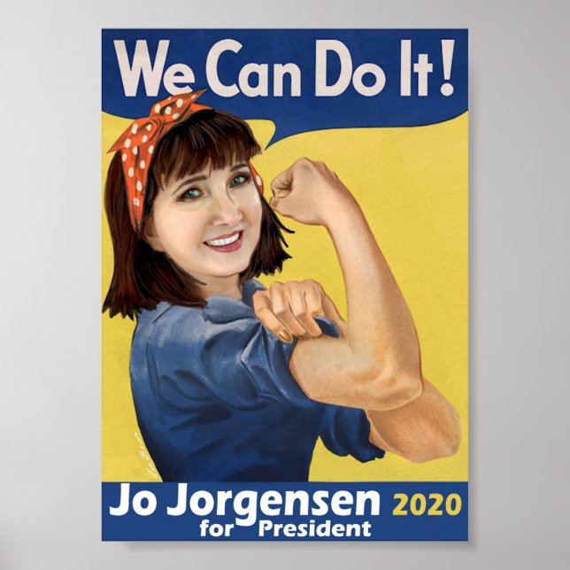 "Jo-sie the Riveter" Fundraiser Poster (Framsidan)