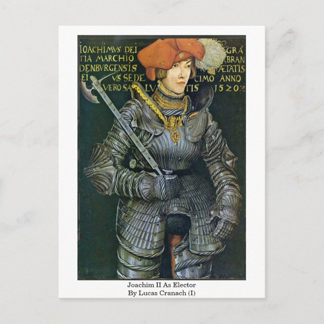 Joachim II som valman av Lucas Cranach (I) Vykort (Framsida)