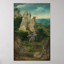 Joachim Patinir Fine Art Poster in i Egyptenen