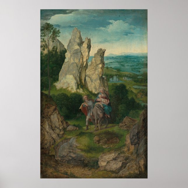 Joachim Patinir Fine Art Poster in i Egyptenen (Framsidan)