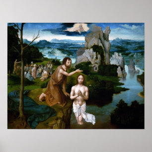 Joachim Patinir Kristi baptism Poster
