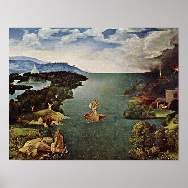 Joachim Patinirs resa till undervärlden Poster (Framsidan)