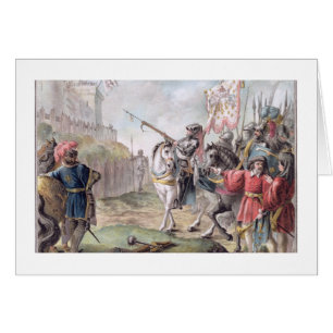 Joan av bågen (1412-31) beställer engelskaet fö hälsningskort