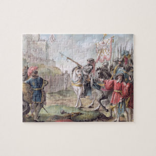 Joan av bågen (1412-31) beställer engelskaet fö pussel