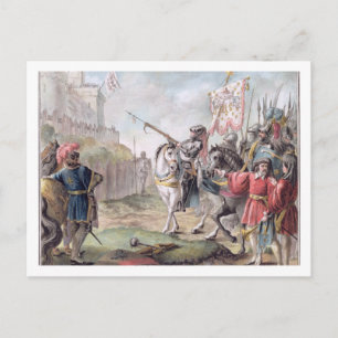 Joan av bågen (1412-31) beställer engelskaet för vykort