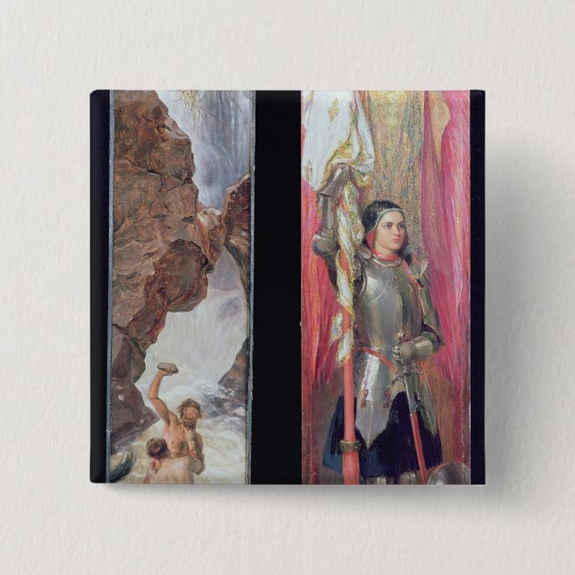 Joan av bågen, 1890s knapp (Framsida)