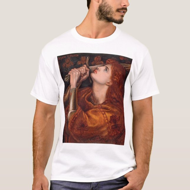 Joan av bågen, C. 1882 av Dante Gabriel Rossetti T Shirt (Framsida)