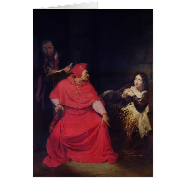 Joan av bågen och kardinalen av Winchester Hälsningskort (Framsidan)