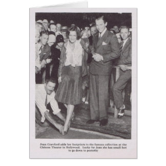 Joan Crawford Chinese Theater 1930, journalfoto Hälsningskort