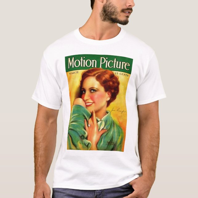 Joan Crawford filmtidskrift 1928 T-shirt (Framsida)