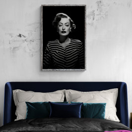 Joan Crawford i noir, svartvit poster